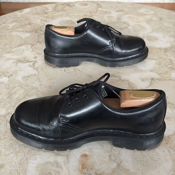 Dr. Martens Black Noir Leather Anti Slip Safety Shoes Air Wair Comfort Unisex - Picture 7 of 15